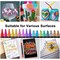 36 Colors Acrylic Paint Pens, Dual Tip Pens With Medium Brush Tip, Paint Markers for Rock Painting, Ceramic, Wood, Plastic, Calligraphy, Scrapbooking, Brush Lettering, Card Making, DIY Crafts
